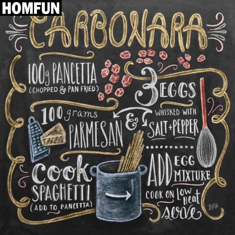 HOMFUN Full Square/Round Drill 5D DIY Diamond Painting "Text cook" Embroidery Cross Stitch 5D Home Decor Gift A06257
HOMFUN Full Square/Round Drill 5D DIY Diamond Painting "Text cook" Embroidery Cross Stitch 5D Home Decor Gift A06257