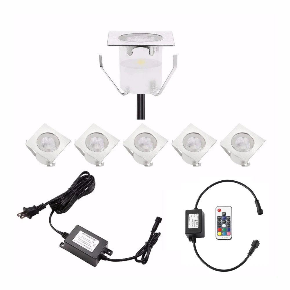 QACA 3pcs Chips Wall Led Step Lights Power Sets 6pcs Products Male Female Connector Spotlight Landscape Light Design B113 6|step light|led stepstep