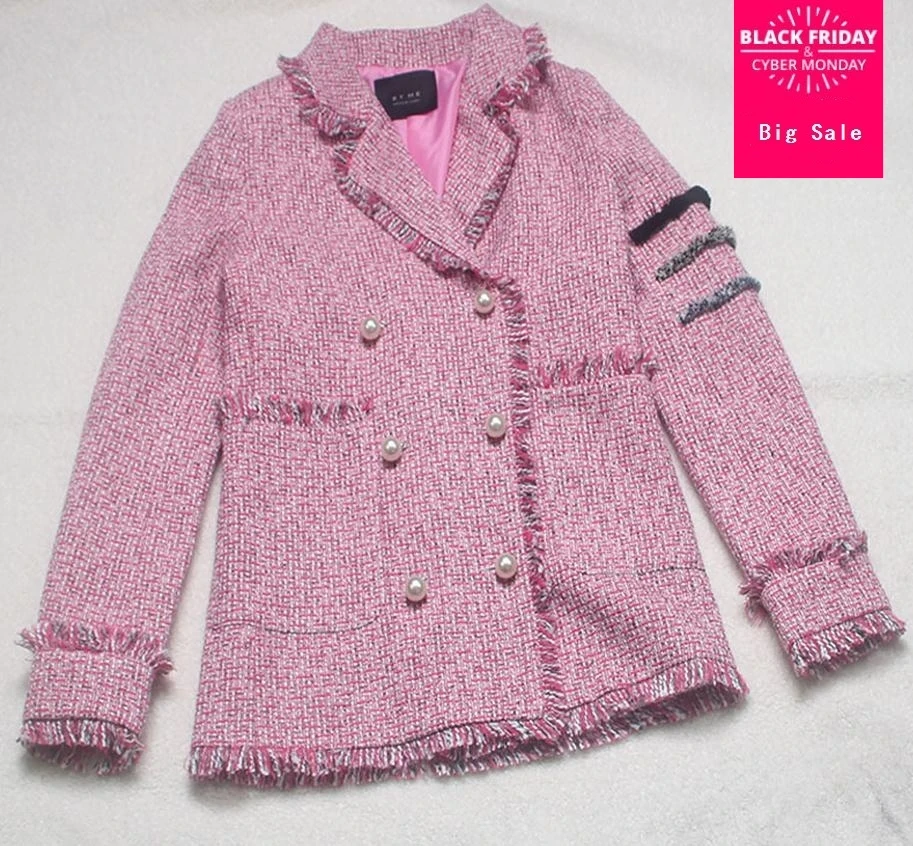 2020 autumn female Korean Slim was thin beading button Woolen blazer fashion brand double-breasted jacket wj127 free shipping
2020 autumn female Korean Slim was thin beading button Woolen blazer fashion brand double-breasted jacket wj127 free shipping