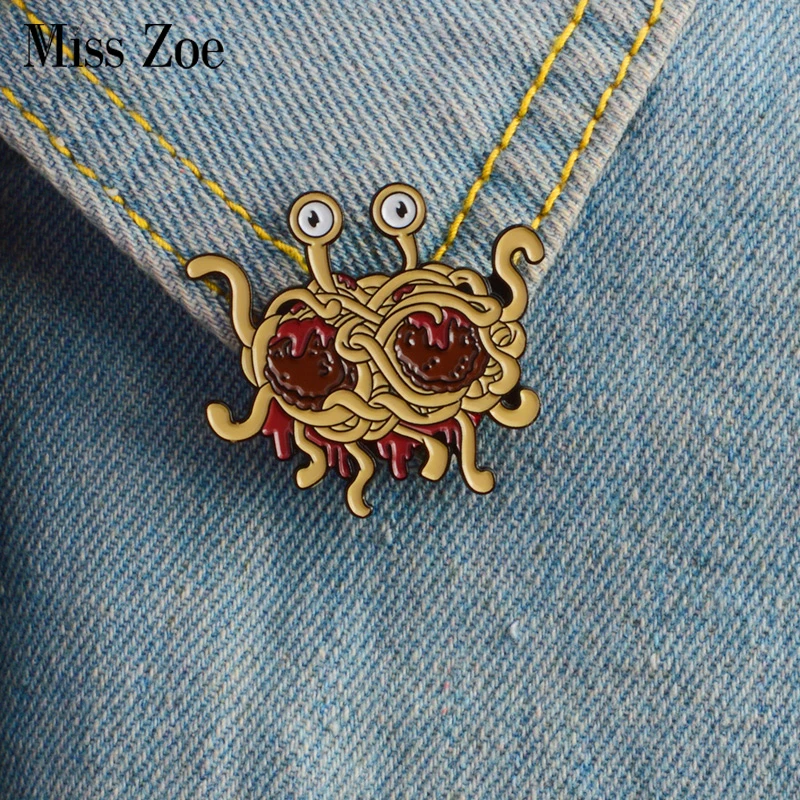 Pastafarianism Enamel Pin Flying Spaghetti Monsterism Badge Brooch FSM Icons Denim Jeans Shirt Bag Funny Pin Gift for Friends
Pastafarianism Enamel Pin Flying Spaghetti Monsterism Badge Brooch FSM Icons Denim Jeans Shirt Bag Funny Pin Gift for Friends