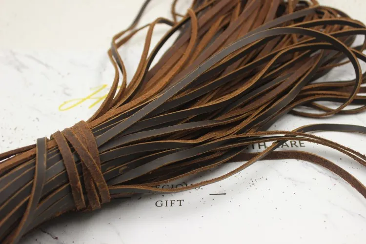 2 метра 3 мм 4 5 Crazy Horse шнур из натуральной кожи толщина черный коричневый