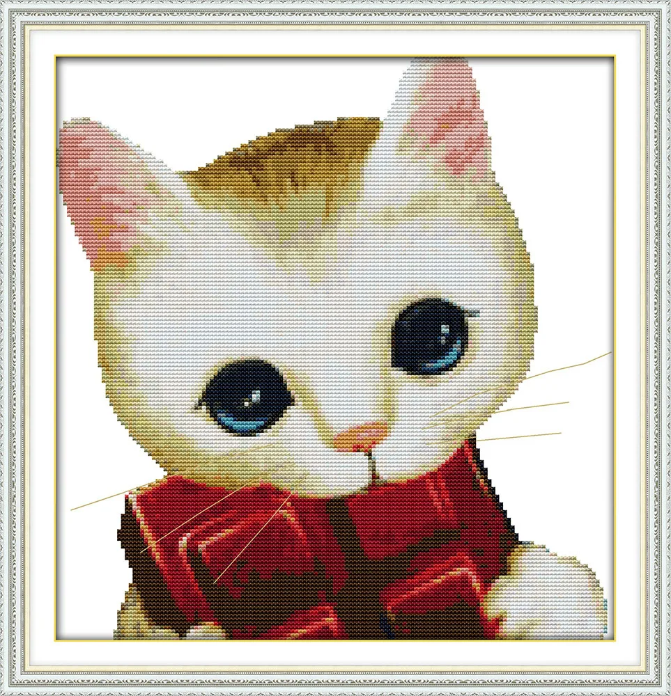 Lovely cat (2) cross stitch set cartoon animal pattern canvas DMC color 18ct 14ct 11ct embroidery kit DIY handmade needlework
Lovely cat (2) cross stitch set cartoon animal pattern canvas DMC color 18ct 14ct 11ct embroidery kit DIY handmade needlework