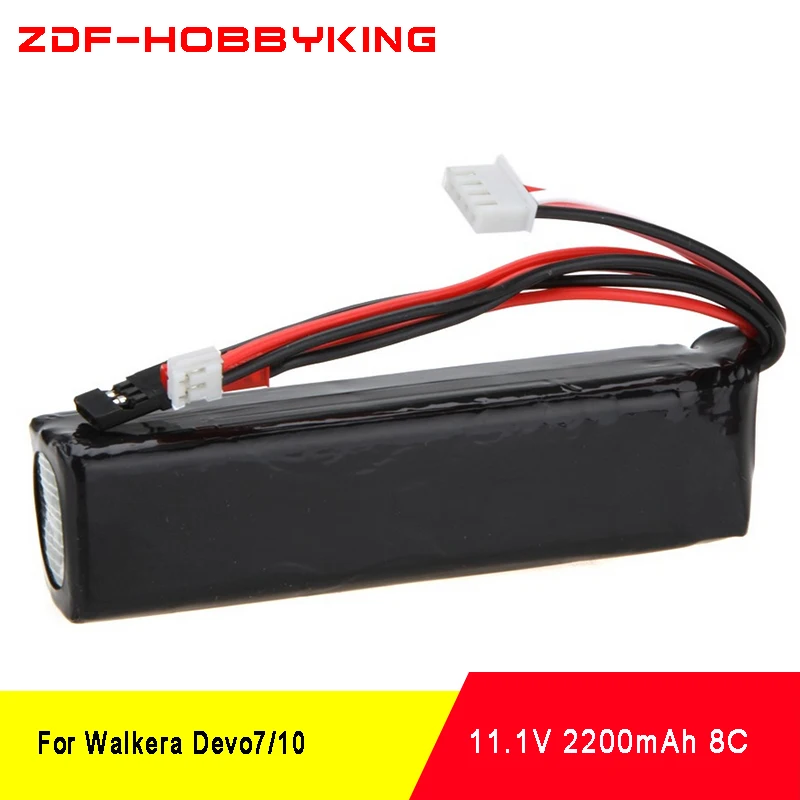 Передатчик высокого качества 11 1 В 2200 мАч LiPo батарея 3s для futuba JR Walkera devo7/10 WFLY