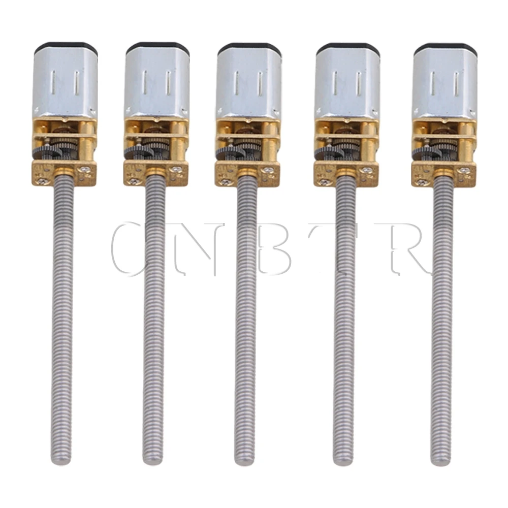 CNBTR 55mm Gold and Silver DC 12V 60 RPM M455-N20 Micro Metal Speed Reduction Gear Motor Pack of 5
CNBTR 55mm Gold and Silver DC 12V 60 RPM M455-N20 Micro Metal Speed Reduction Gear Motor Pack of 5
