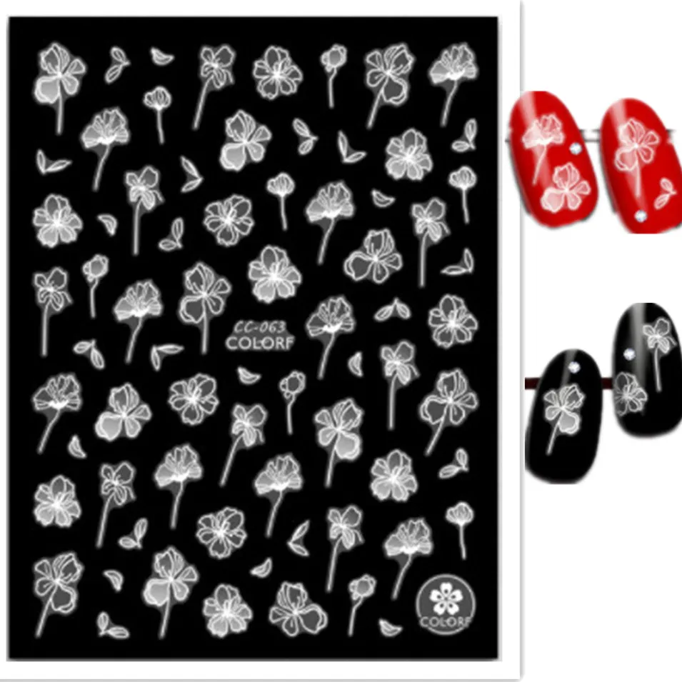 Newest CC-63 transparent flower 3d nail manicure back glue DIY decal stamping decoration tools design nail stickers
Newest CC-63 transparent flower 3d nail manicure back glue DIY decal stamping decoration tools design nail stickers