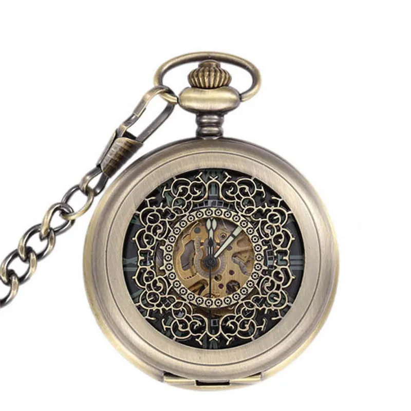 Steampunk Skeleton Bronze Automatic Mechanical Pocket Watch Men Vintage Hand Wind Clock Necklace Pocket & Fob Watches With Chain
Steampunk Skeleton Bronze Automatic Mechanical Pocket Watch Men Vintage Hand Wind Clock Necklace Pocket & Fob Watches With Chain