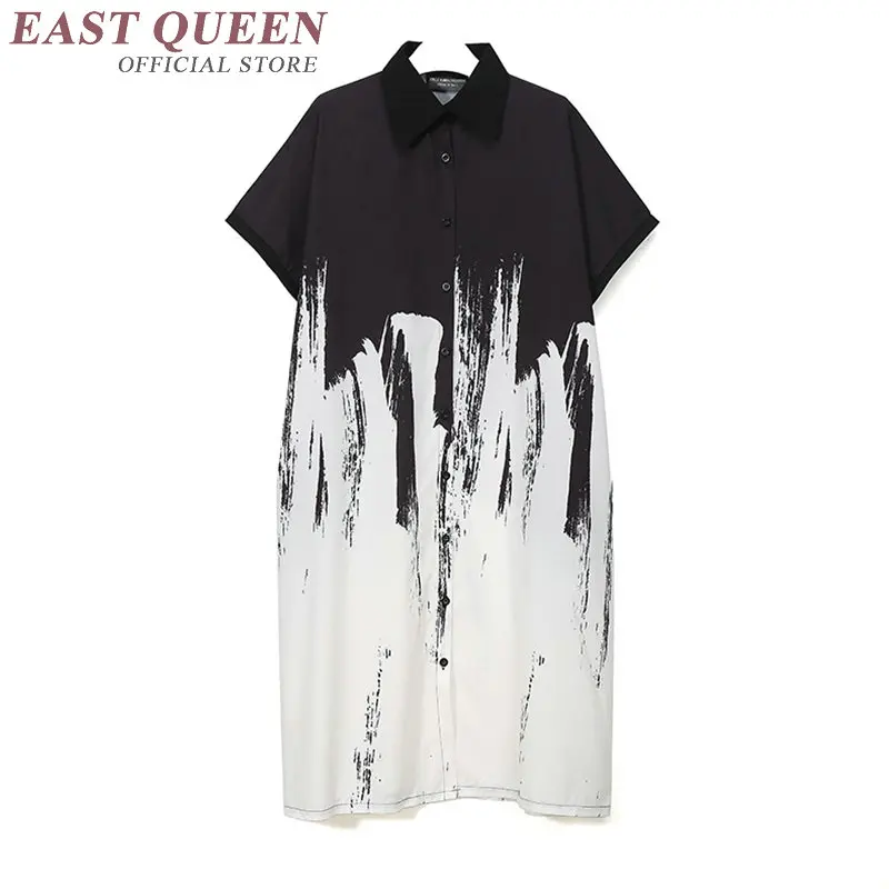 Women asymmetric dress art ladies elegant irregular large size dresses button front high street dresses FF184 A
Women asymmetric dress art ladies elegant irregular large size dresses button front high street dresses FF184 A