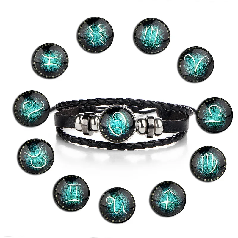 Daisies Vintage Twelve Constellations Pattern Leather Zodiac Bracelet 12 Zodiac Bracelet Weave Rope Bracelets Bijoux Gift
Daisies Vintage Twelve Constellations Pattern Leather Zodiac Bracelet 12 Zodiac Bracelet Weave Rope Bracelets Bijoux Gift