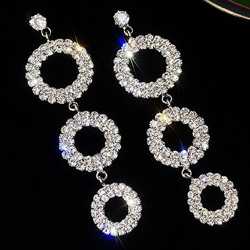 Charmcci New and fashion Women Deluxe Geometric Round Circle Crystal Rhinestones Dangle Earrings Drop Earrings Exaggerated Women
Charmcci New and fashion Women Deluxe Geometric Round Circle Crystal Rhinestones Dangle Earrings Drop Earrings Exaggerated Women