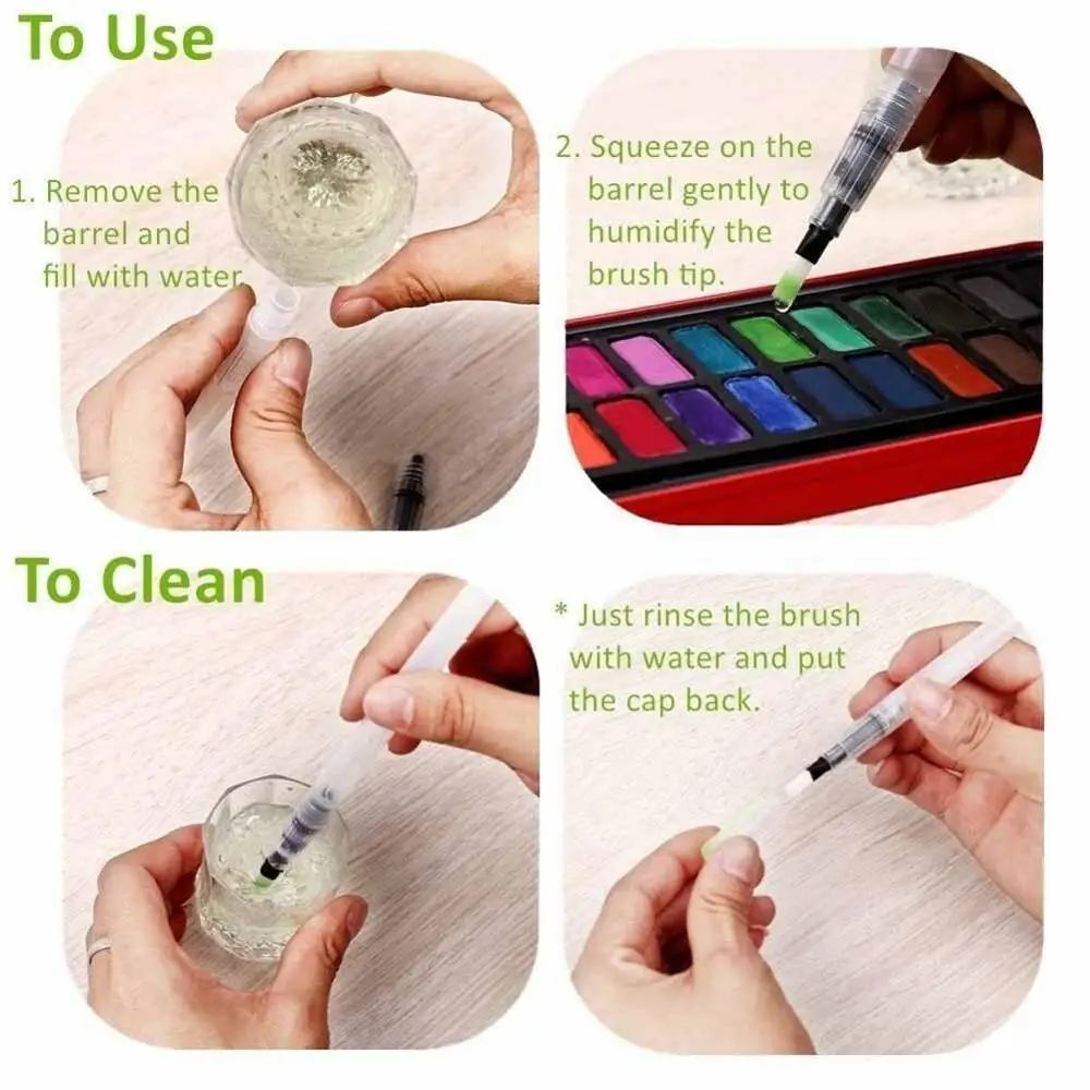 6pcs/Set Water Color Brush Pen Refillable Markers Paint Brush Watercolor Brush for Painting Drawing Art Supplies
6pcs/Set Water Color Brush Pen Refillable Markers Paint Brush Watercolor Brush for Painting Drawing Art Supplies