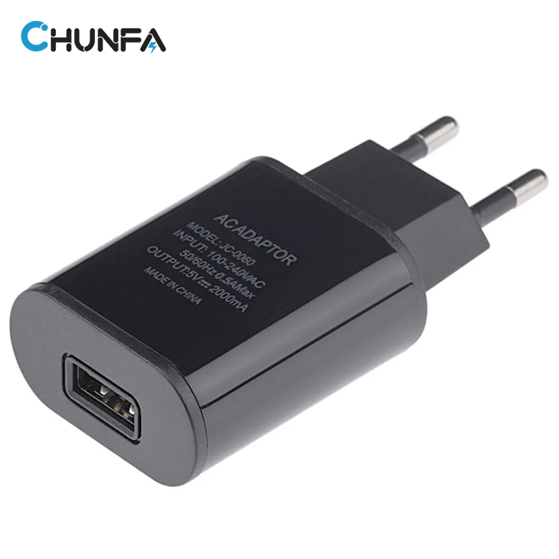 CHUNFA Черный USB зарядное устройство с вилкой Стандарта US EU для iPhone 7 Plus 6s 5S