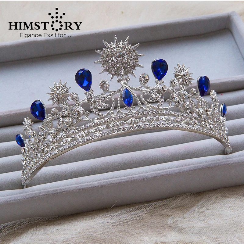 HIMSTORY Vintage Royal Blue White Rhinestone Bridal Hair Crown Tiaras Wedding Hair Accessories Queen Pageant
HIMSTORY Vintage Royal Blue White Rhinestone Bridal Hair Crown Tiaras Wedding Hair Accessories Queen Pageant
