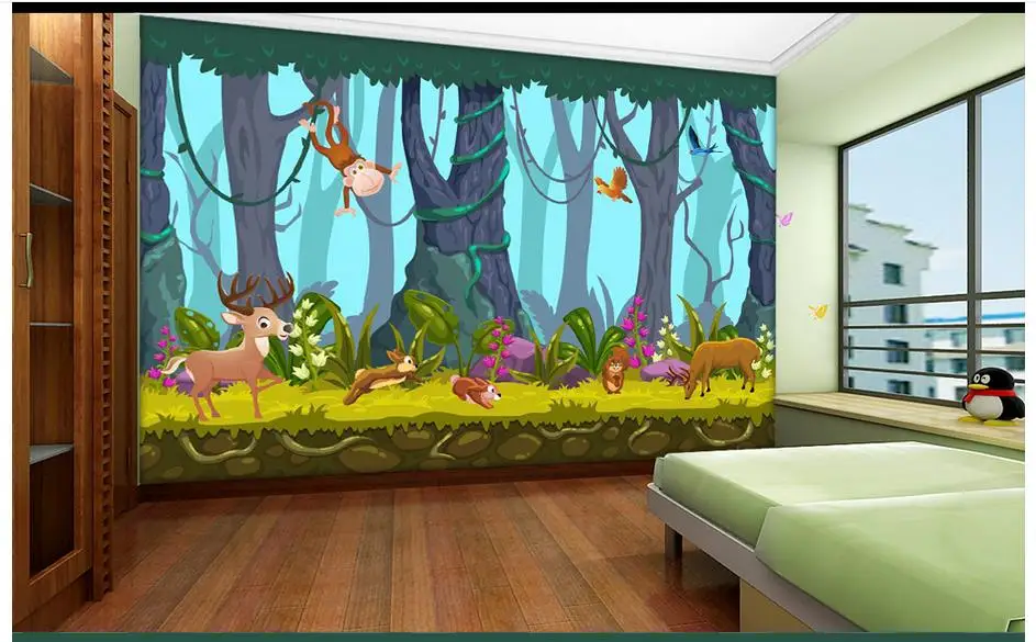 Custom 3d wallpaper for walls 3 d wall murals wallpaper mural Super clear forest animal hand-drawn cartoons background wall
Custom 3d wallpaper for walls 3 d wall murals wallpaper mural Super clear forest animal hand-drawn cartoons background wall