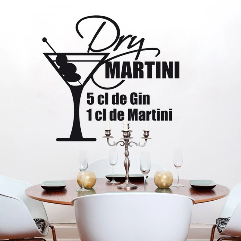 French Cocktail dry Martini Sticker Restaurant Kitchen Removable Vinyl Wall Stickers DIY Home Decor Waterproof Wallpaper JG1534
French Cocktail dry Martini Sticker Restaurant Kitchen Removable Vinyl Wall Stickers DIY Home Decor Waterproof Wallpaper JG1534