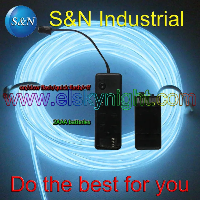 3M white Flexible Diameter 2.3MM EL Wire 2AAA mini el inverter for holiday decoration creative usage free shipping
3M white Flexible Diameter 2.3MM EL Wire 2AAA mini el inverter for holiday decoration creative usage free shipping