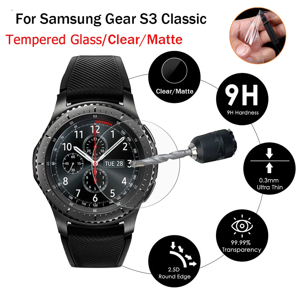 9H Hardness Tempered Glass for Samsung Gear S3 Classic/Frontier SM-R760 Watch Band Screen Protector HD TPU Matte Protective Film
9H Hardness Tempered Glass for Samsung Gear S3 Classic/Frontier SM-R760 Watch Band Screen Protector HD TPU Matte Protective Film