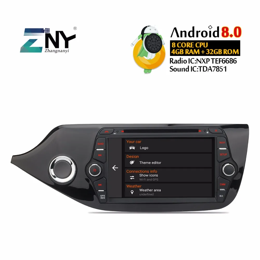 Android 8 0 автомобиль DVD GPS для Kia Ceed 2013 2014 2015 2016 Авто Радио Стерео навигация Аудио