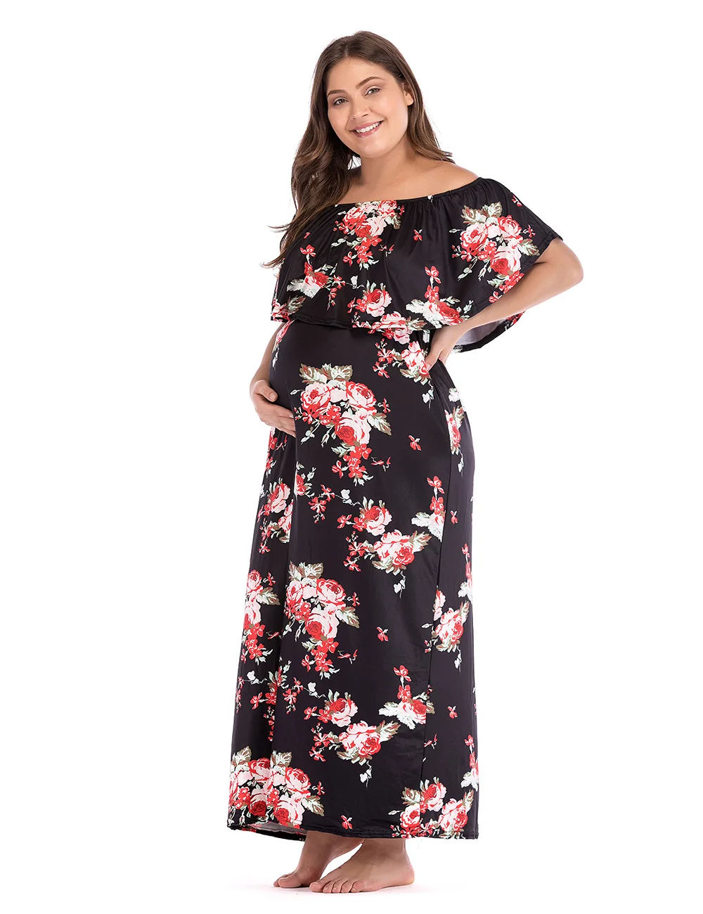 S-XL short sleeve slash neck dress plus size floral print dress spring summer casual leisure brand dress
S-XL short sleeve slash neck dress plus size floral print dress spring summer casual leisure brand dress