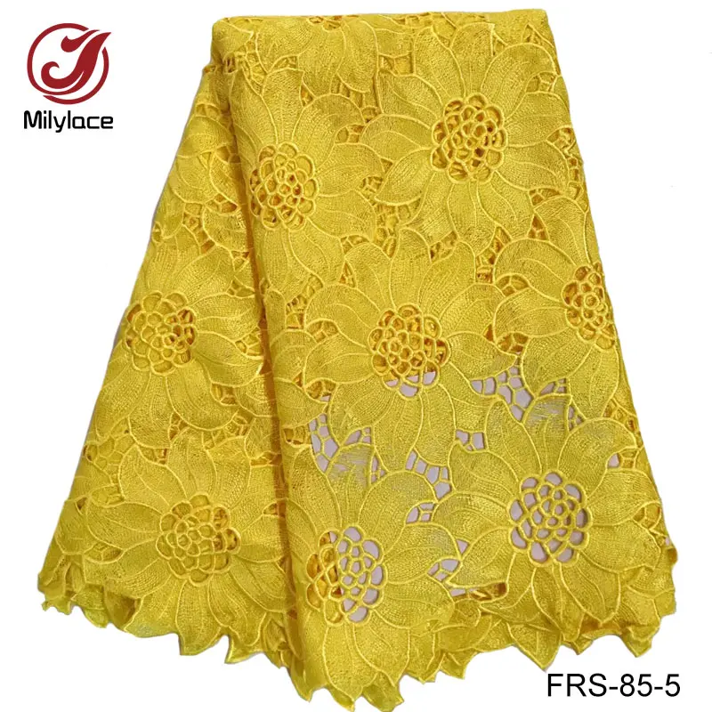 African guipure lace fabric solid color design water saluble lace nigerian embroidery cord lace fabric for garment FRS-85
African guipure lace fabric solid color design water saluble lace nigerian embroidery cord lace fabric for garment FRS-85