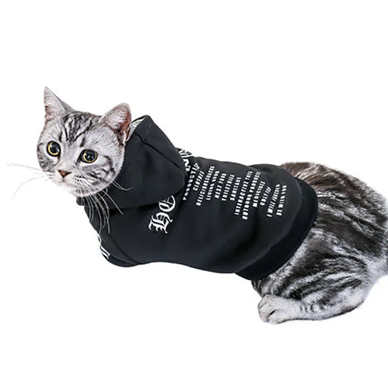 Black Letter Pet Cat Clothes Winter Suit Warm Soft Coat Outdoor Jacket Hoodie Clothes For Cats Cute Outfits Products For Cat
Black Letter Pet Cat Clothes Winter Suit Warm Soft Coat Outdoor Jacket Hoodie Clothes For Cats Cute Outfits Products For Cat