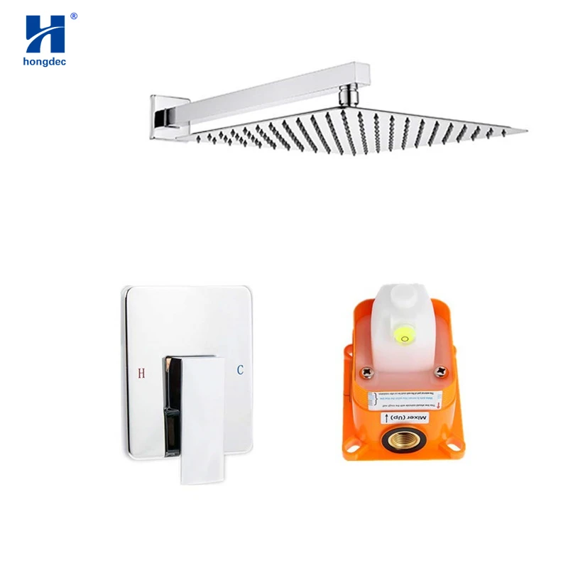 Hongdec Luxury Concealed 12 inch Rain Shower Head Combo with Faceplate and Arm Chrome
Hongdec Luxury Concealed 12 inch Rain Shower Head Combo with Faceplate and Arm Chrome