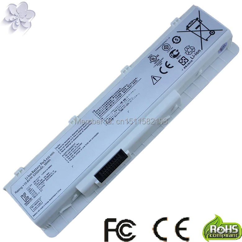 Laptop battery for asus A32-N55 A32-N45 07G016HY1875 N45E N45S N45F N45J N55E N55S N55F N75 N75S N75E white
Laptop battery for asus A32-N55 A32-N45 07G016HY1875 N45E N45S N45F N45J N55E N55S N55F N75 N75S N75E white