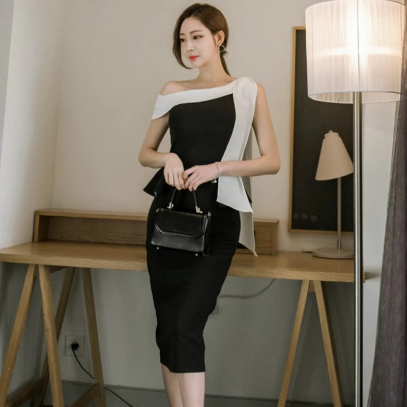 Black OL Office Dress for Women Slash Neck Bodycon Wrap Ladies Dresses Summer 2019 Sleeveless Casual Midi Dress Women Robe Femme
Black OL Office Dress for Women Slash Neck Bodycon Wrap Ladies Dresses Summer 2019 Sleeveless Casual Midi Dress Women Robe Femme
