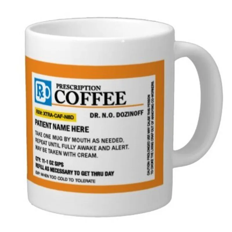 Prescription Coffee Mug - Personalize it with a custom Name, Great for Birthdays, Holidays, Office Gift, Stocking Stuffers, Gag
Prescription Coffee Mug - Personalize it with a custom Name, Great for Birthdays, Holidays, Office Gift, Stocking Stuffers, Gag