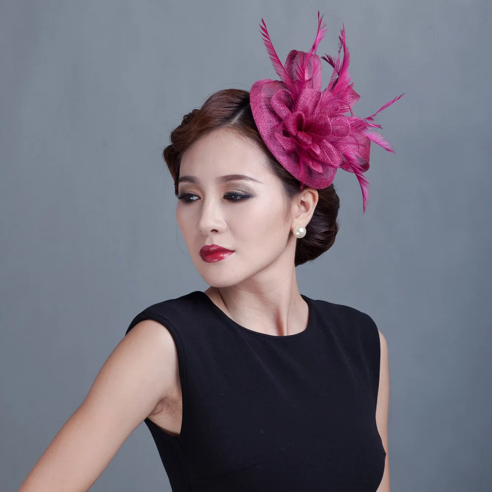 Women Chic Fascinator Hat Cocktail Wedding Party Church Headpiece Fashion Headwear Feather Hair Accessories Sinamay Fascinators
Women Chic Fascinator Hat Cocktail Wedding Party Church Headpiece Fashion Headwear Feather Hair Accessories Sinamay Fascinators