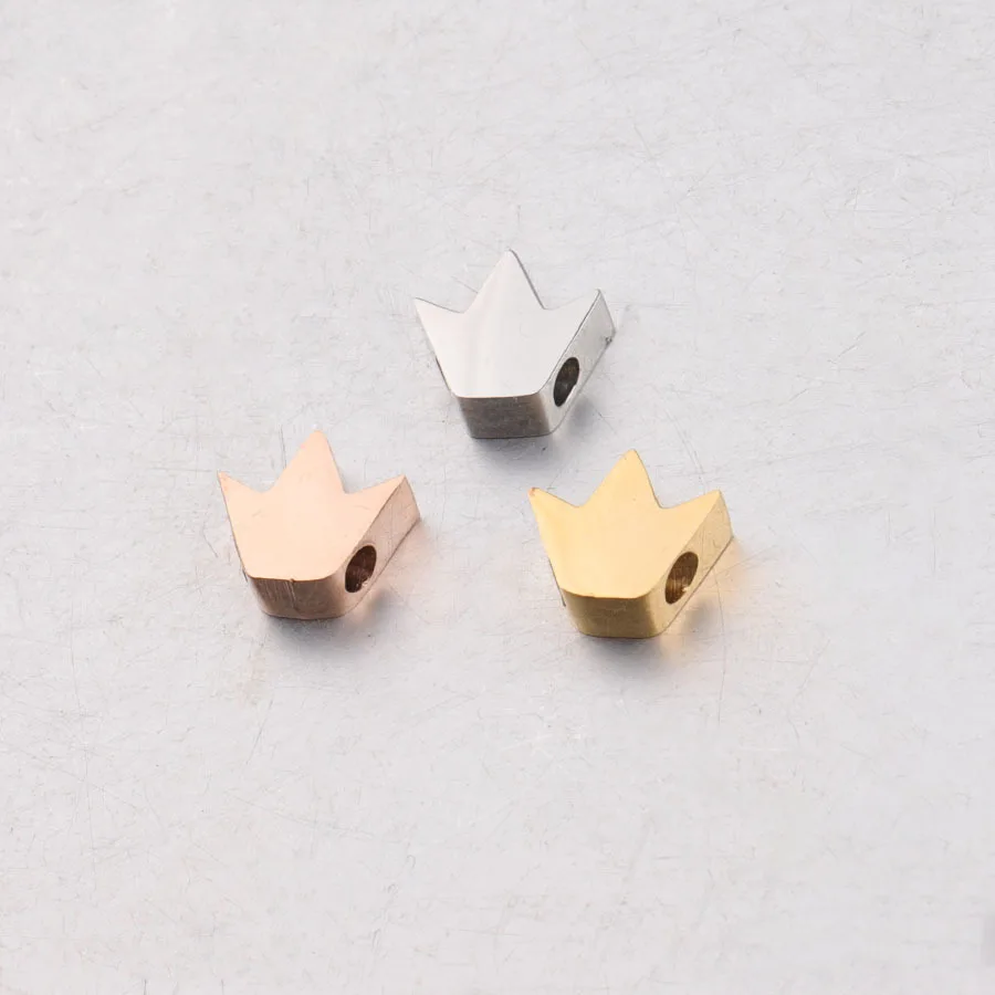 5pc 8*7.3mm Gold color Stainless steel Mirror Finish Small Cute Crown Charm For Necklace/Bracelet DIY Handmade Jewelry Making
5pc 8*7.3mm Gold color Stainless steel Mirror Finish Small Cute Crown Charm For Necklace/Bracelet DIY Handmade Jewelry Making