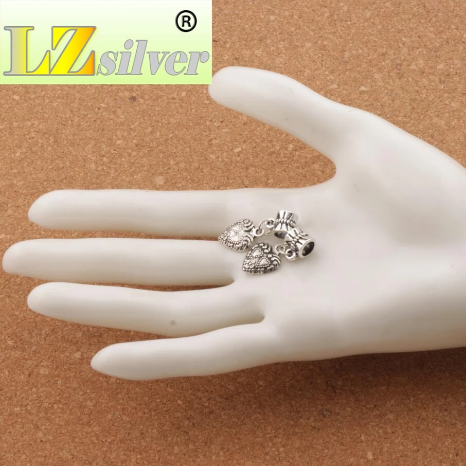 22pcs Double Dots Hearts Big Hole Beads With Weaved Rim Heart Metal 11.5x25mm Dangle Fit European Bracelets Jewelry DIY B907
22pcs Double Dots Hearts Big Hole Beads With Weaved Rim Heart Metal 11.5x25mm Dangle Fit European Bracelets Jewelry DIY B907