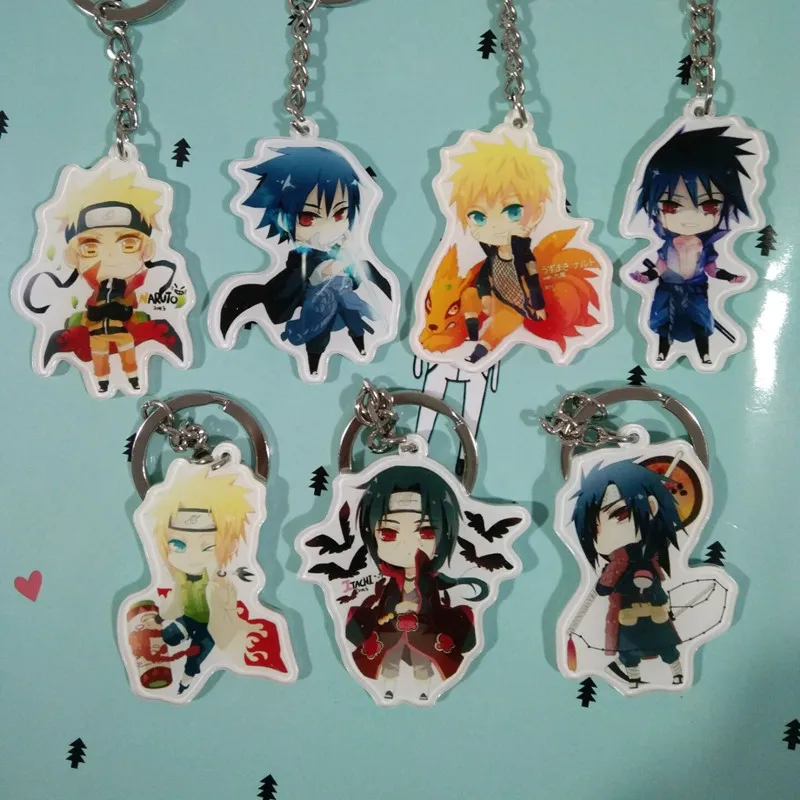 13 types Anime Naruto Acrylic Keychain Uzumaki Haruno Sakura Kakashi Uchiha Sasuke Limited Charm Bag Phone Keyring Birthday Gift | Украшения