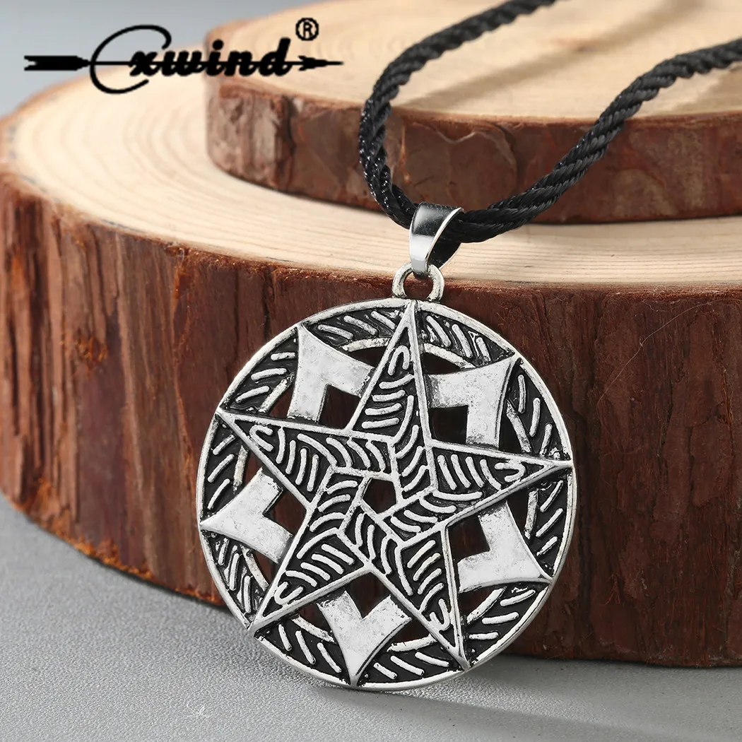 Cxwind Retro Supernatural Pentacle Hebrew Charm Pentagram Pendant Statement Necklace Men Star Amulet Talisman Necklaces Jewelry
Cxwind Retro Supernatural Pentacle Hebrew Charm Pentagram Pendant Statement Necklace Men Star Amulet Talisman Necklaces Jewelry