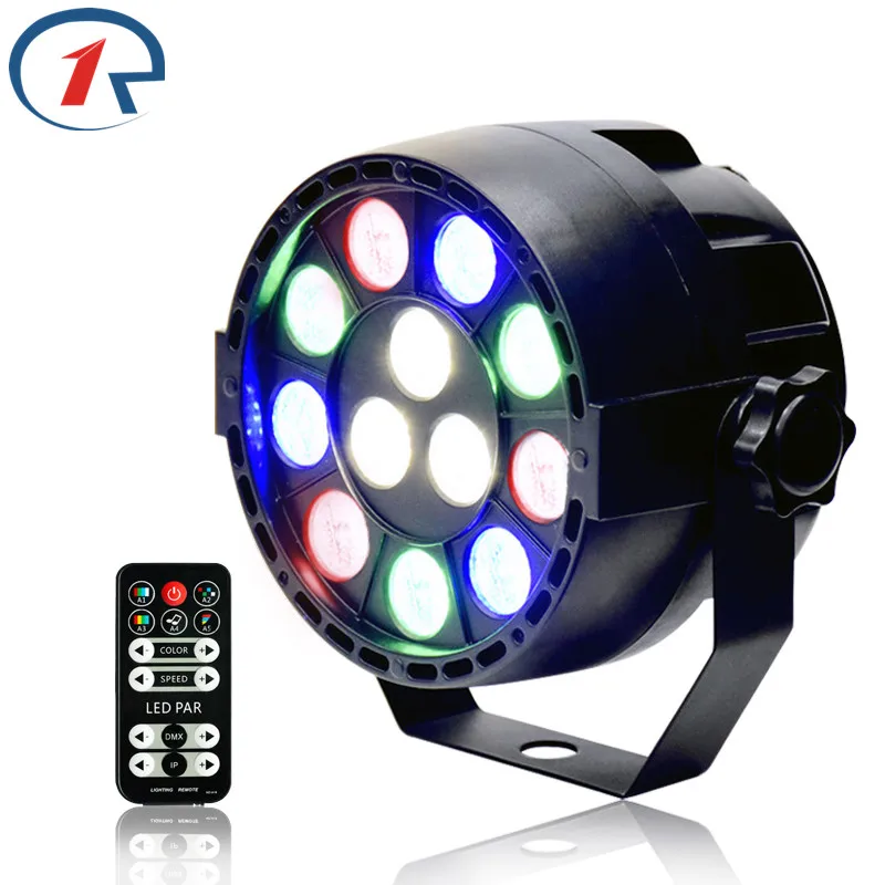 ZjRight 15 Вт ИК дистанционный RGBW 12 светодиодов Par Светильник s dmx512 проектор