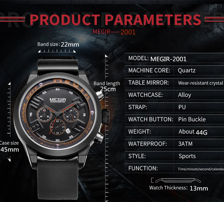 Fashion Sport Mens Watches Luxury Black Big Dial Men's Watch Silicone Strap Waterproof Men Wristwatch Clock Relogio Masculino
Fashion Sport Mens Watches Luxury Black Big Dial Men's Watch Silicone Strap Waterproof Men Wristwatch Clock Relogio Masculino