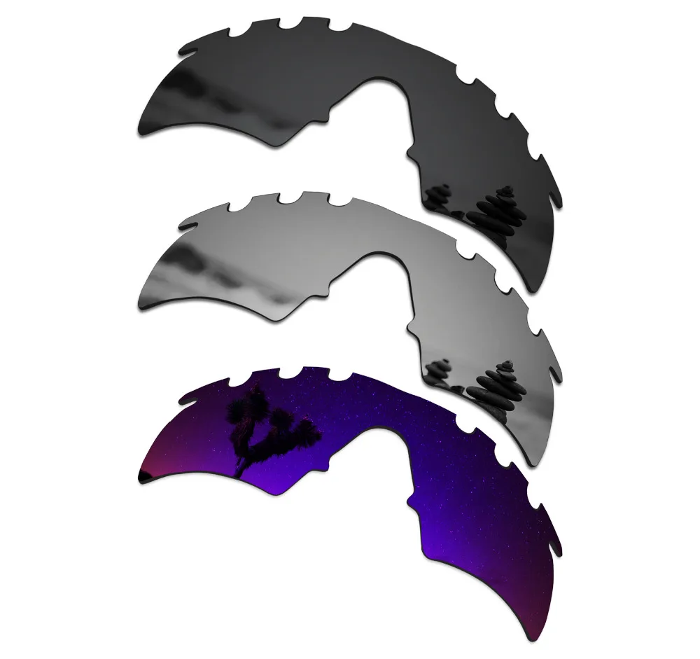 SmartVLT 3 Pieces Polarized Sunglass Replacement Lenses for Oakley M Frame Hybrid Vented Black & Silver Titanium & Plasma Purple
SmartVLT 3 Pieces Polarized Sunglass Replacement Lenses for Oakley M Frame Hybrid Vented Black & Silver Titanium & Plasma Purple