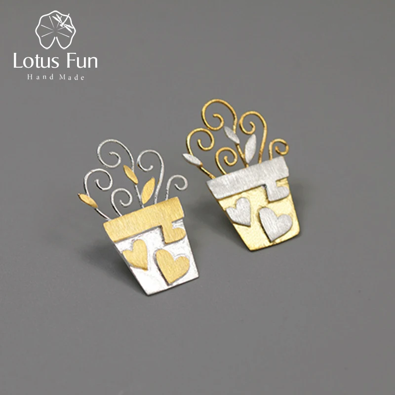 Lotus Fun Настоящее серебро 925 пробы ручная работа дизайнерские Изящные ювелирные