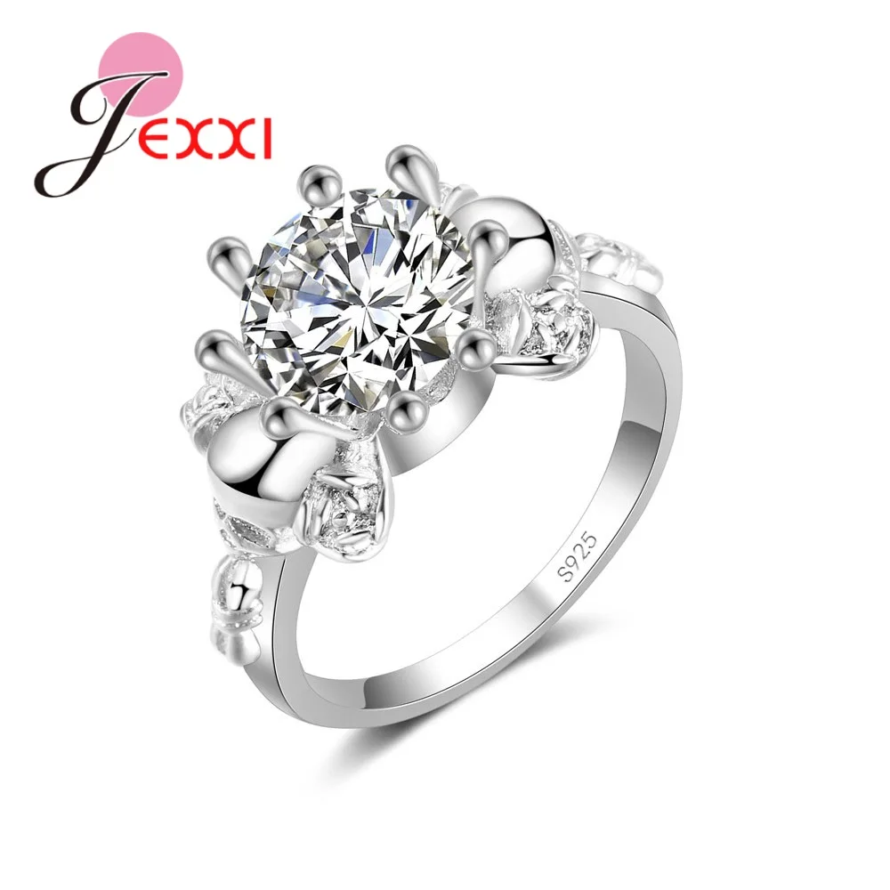 European American Popular Flower-shaped 925 Sterling Silver Pliers Small Crystal Ring Jewelry Wedding
European American Popular Flower-shaped 925 Sterling Silver Pliers Small Crystal Ring Jewelry Wedding