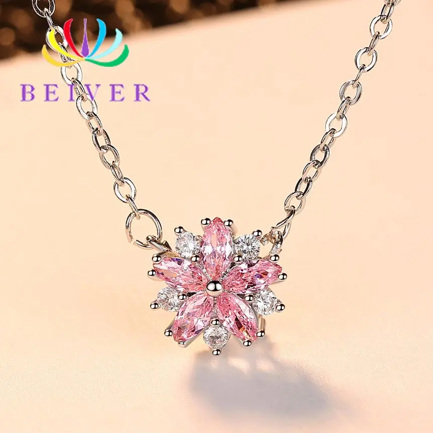 Beiver Pink Zircon White Gold Color Cherry Blossoms Necklace for Women 2019 New Fashion Wedding Jewelry Best Gifts For Girl
Beiver Pink Zircon White Gold Color Cherry Blossoms Necklace for Women 2019 New Fashion Wedding Jewelry Best Gifts For Girl