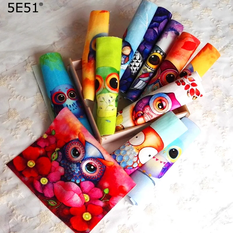 Handmade cloth DIY cotton sail patchwork / hand dyed cloth printing and dyeing canvas digital printed cloth hand-painted owl
Handmade cloth DIY cotton sail patchwork / hand dyed cloth printing and dyeing canvas digital printed cloth hand-painted owl