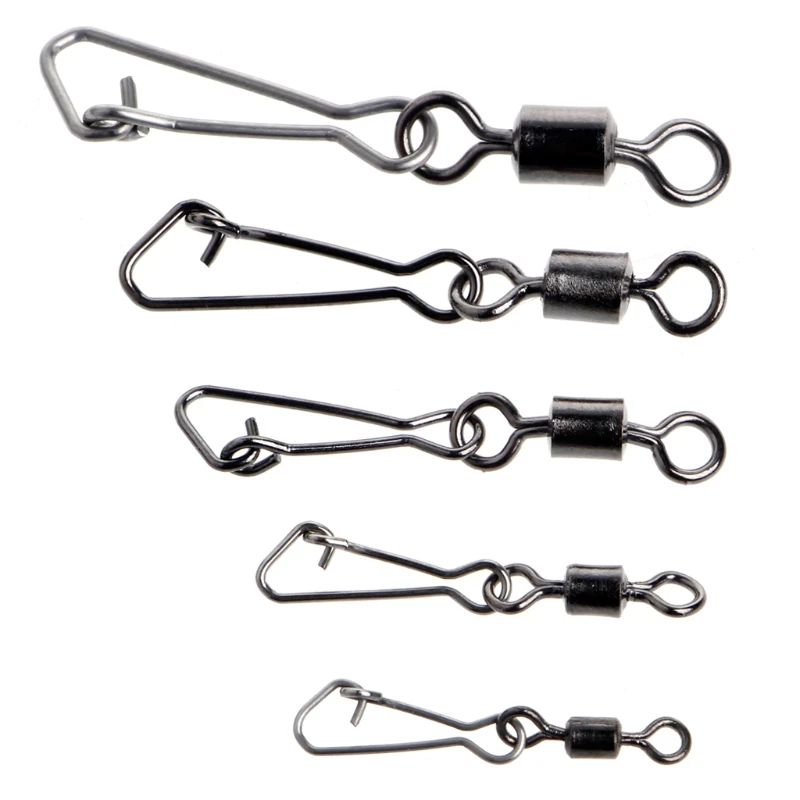 50Pcs Stainless Steel Fishing Bearings Hooked Snap Pins Rolling Swivel Connector
50Pcs Stainless Steel Fishing Bearings Hooked Snap Pins Rolling Swivel Connector
