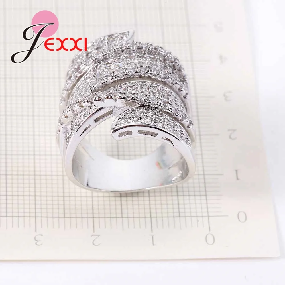 Роскошное очаровательное большое кольцо для женщин ювелирные изделия свадебных