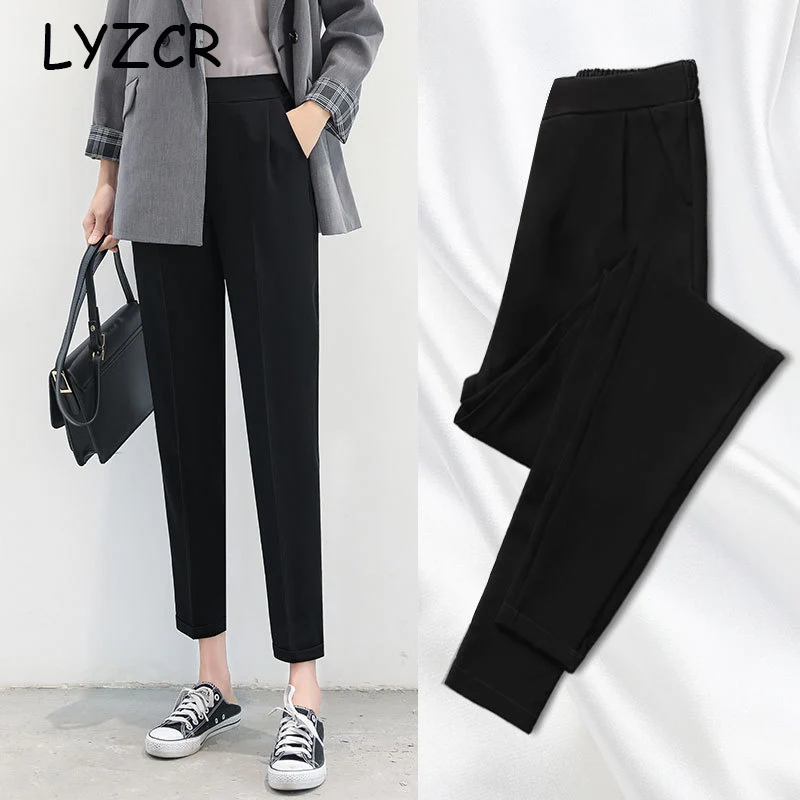 Lyzcr Black Women's High Waist Harem Pants For Women Summer Loose Casual Chiffon Pants Female Women Black Trousers Pencil Pants
Lyzcr Black Women's High Waist Harem Pants For Women Summer Loose Casual Chiffon Pants Female Women Black Trousers Pencil Pants