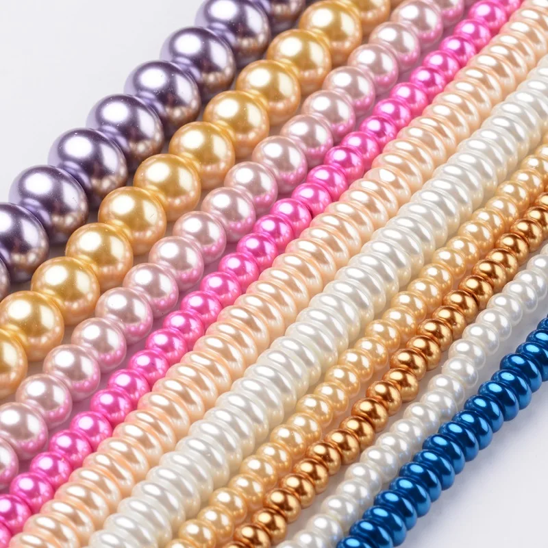 10Strands Assorted Size Glass Pearl Loose Beads Strands for Earring Necklace Jewelry Making DIY Accessories Mixed Color
10Strands Assorted Size Glass Pearl Loose Beads Strands for Earring Necklace Jewelry Making DIY Accessories Mixed Color