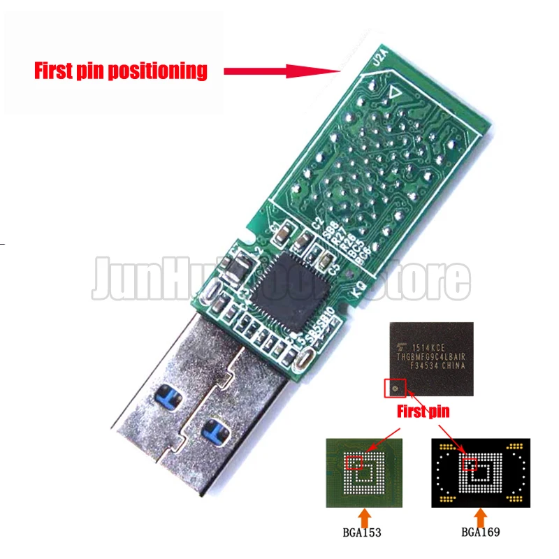 Фото USB3.0 eMMC 153 169 eMCP 162 186 U диск PCB NS1081 основной контроллер без флэш-памяти для