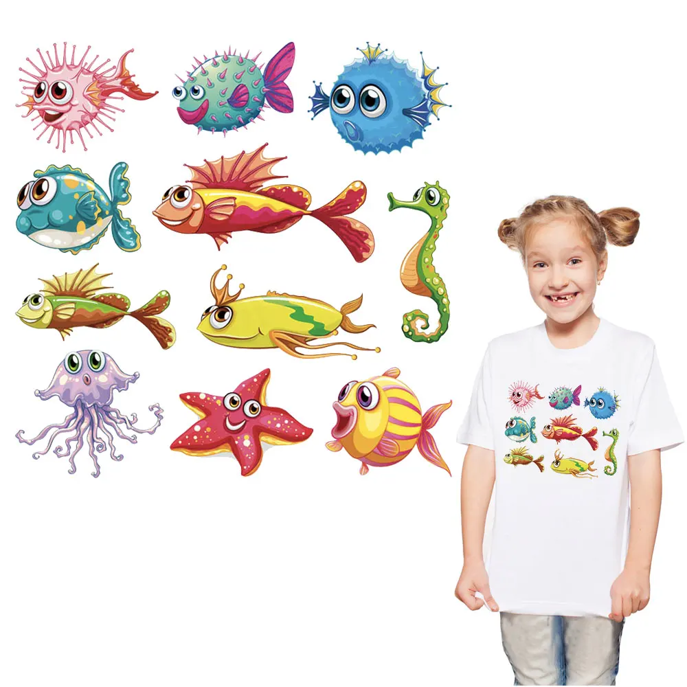 colorful fish iron on patches clownfish applique T-shirt dresses A-level washable heat transfer sticker clothes Diy printing
colorful fish iron on patches clownfish applique T-shirt dresses A-level washable heat transfer sticker clothes Diy printing