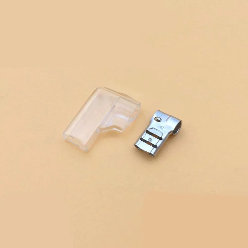 100Sets chicken claw type 4.8 / 6.3 Plug-in Flag Welding Terminals L Shape 4.8mm Copper Male Crimp Terminals
100Sets chicken claw type 4.8 / 6.3 Plug-in Flag Welding Terminals L Shape 4.8mm Copper Male Crimp Terminals