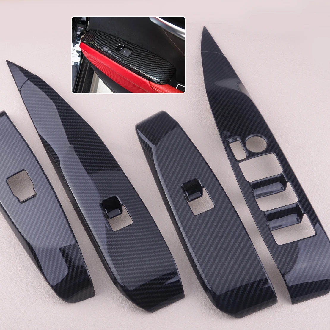 CITALL 4pcs Carbon Fiber Style ABS Door Window Lift Switch Button Cover Trim Panel Fit For Toyota Camry 2018 Car Styling
CITALL 4pcs Carbon Fiber Style ABS Door Window Lift Switch Button Cover Trim Panel Fit For Toyota Camry 2018 Car Styling