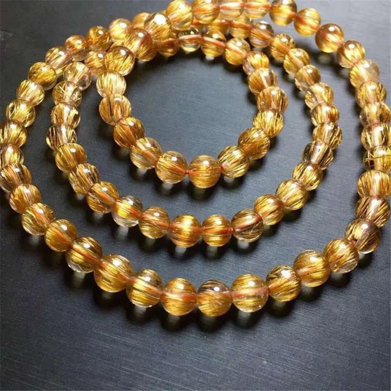 3 laps Crystal Bracelet 7mm Genuine Natural Copper Rutilated Quartz Round Beads Woman Lady Gift Gemstone Bracelets AAAAA
3 laps Crystal Bracelet 7mm Genuine Natural Copper Rutilated Quartz Round Beads Woman Lady Gift Gemstone Bracelets AAAAA