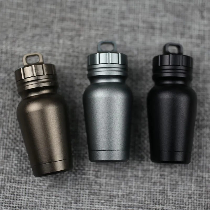 EDC Pocket Tool Aluminum Alloy Waterproof Tank Medicine Sealed Capsule Bottle Outdoor Camping Moisture Proof Waterproof Warehous
EDC Pocket Tool Aluminum Alloy Waterproof Tank Medicine Sealed Capsule Bottle Outdoor Camping Moisture Proof Waterproof Warehous